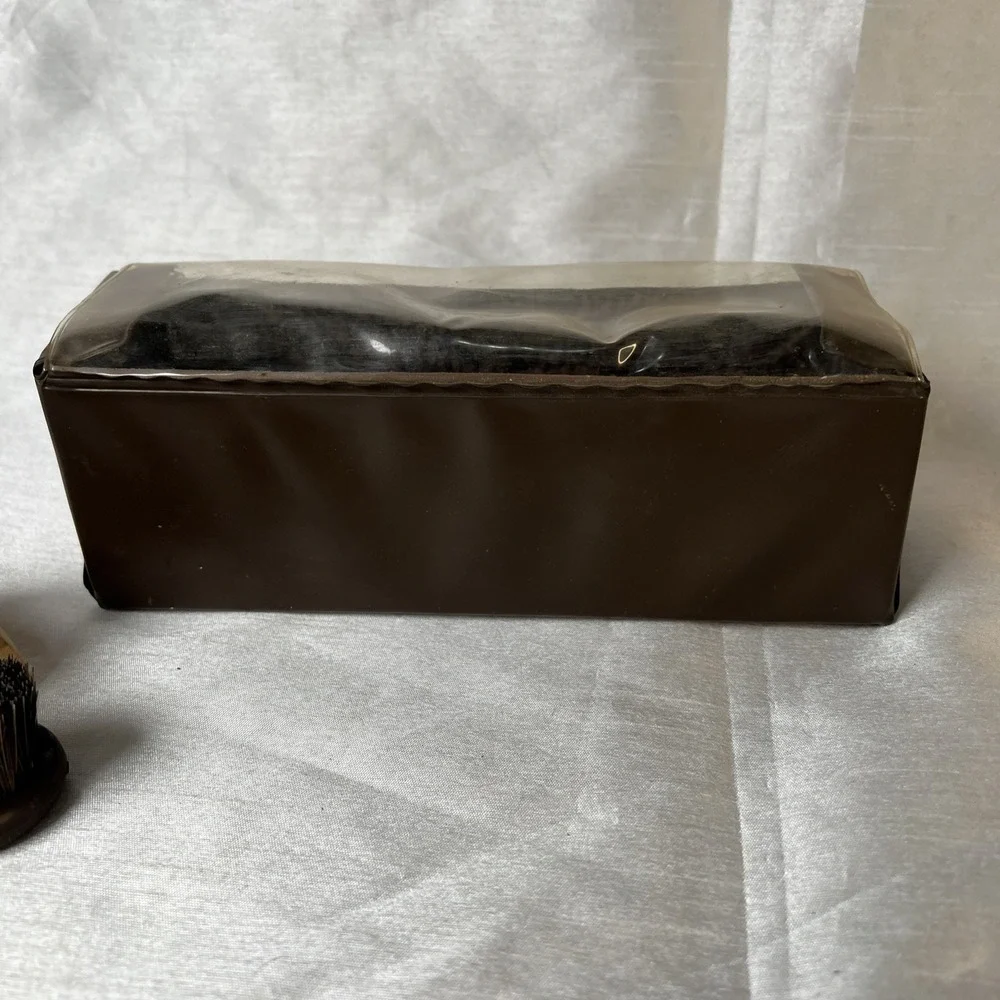 Vintage Empire Shoe Brush Brushes Lot of 2‎ & Vinyl Case - Made in The USA